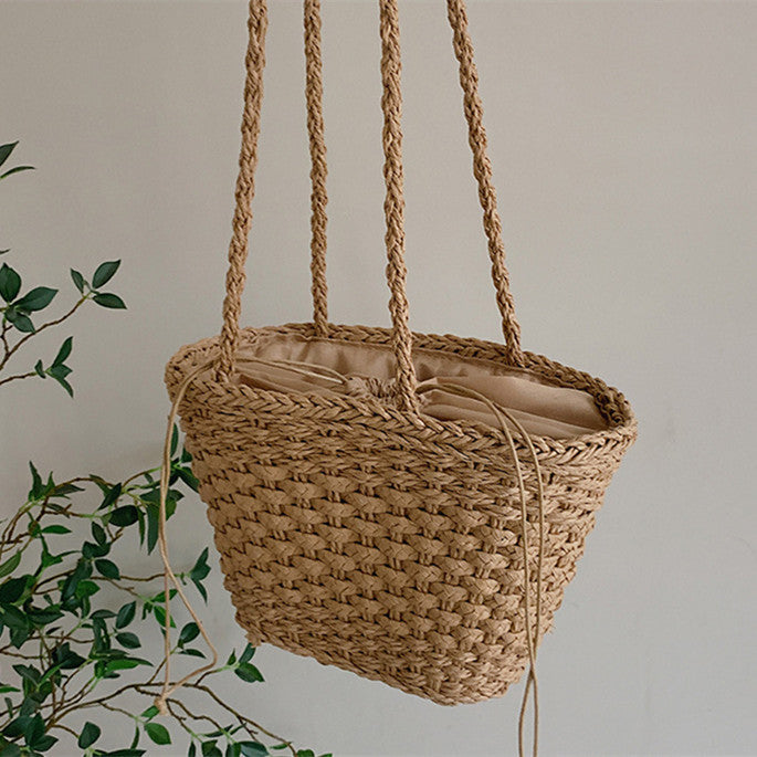 Handgeknüpfte Raffia-Einkaufstasche Skanto