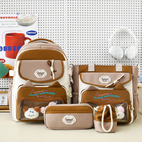 Multifunktionales 5-teiliges Schulrucksack-Organizer-Set Skanto