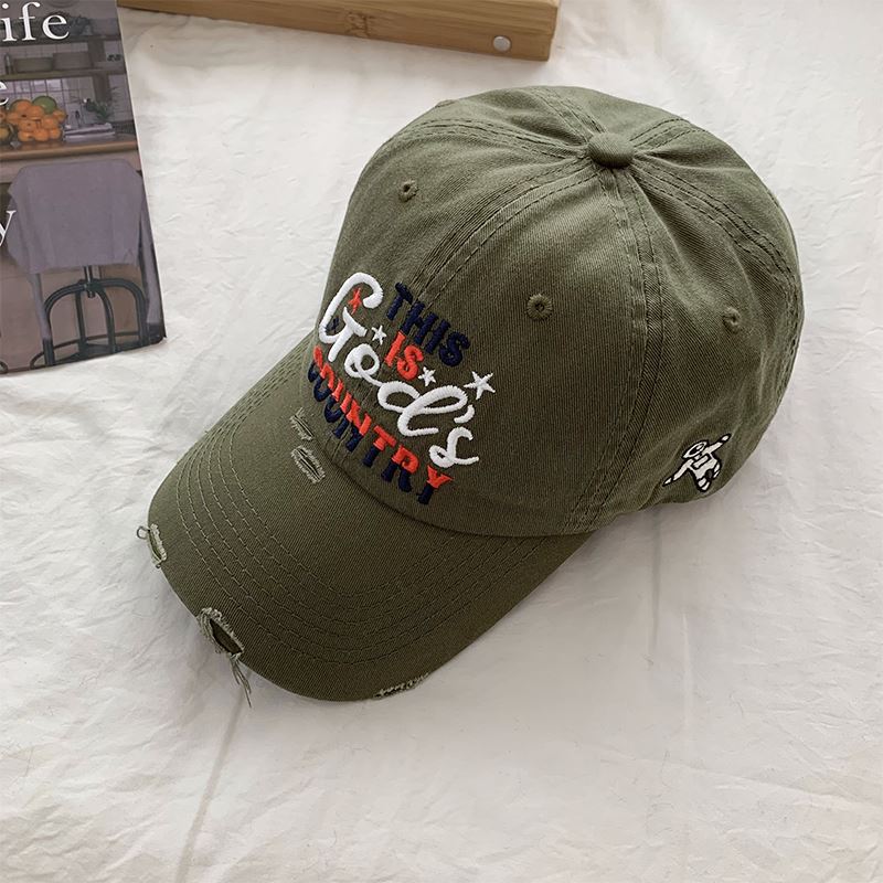 Herren Distressed Bestickte Baseballkappe Skanto