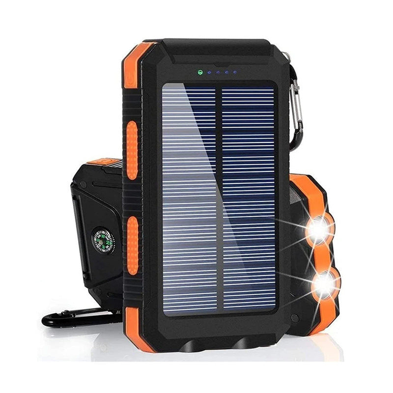 Solar-Powerbank mit integrierter LED-Taschenlampe und robustem Design Skanto