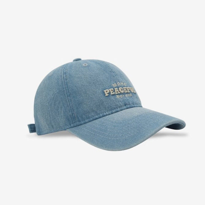 Damen Denim-Cap im Used-Look, bestickt, Skanto