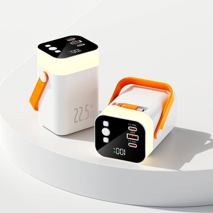 Praktische Powerbank mit Tragegriff und mehreren Anschlüssen Skanto