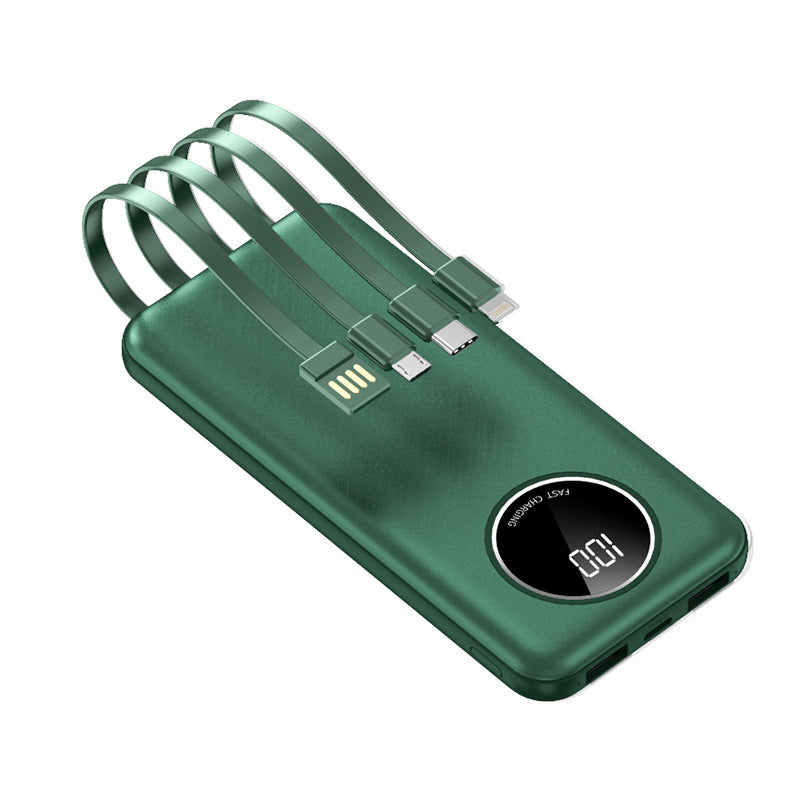 Multifunktionale Powerbank mit integrierten Kabeln Skanto