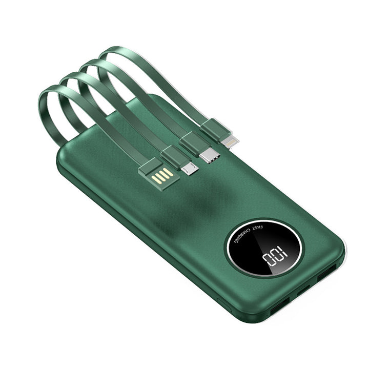 Multifunktionale Powerbank mit integrierten Kabeln Skanto
