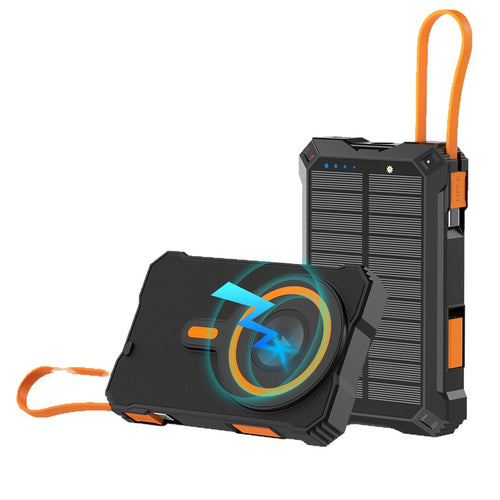 Solar-Powerbank mit kabelloser Ladefunktion Skanto