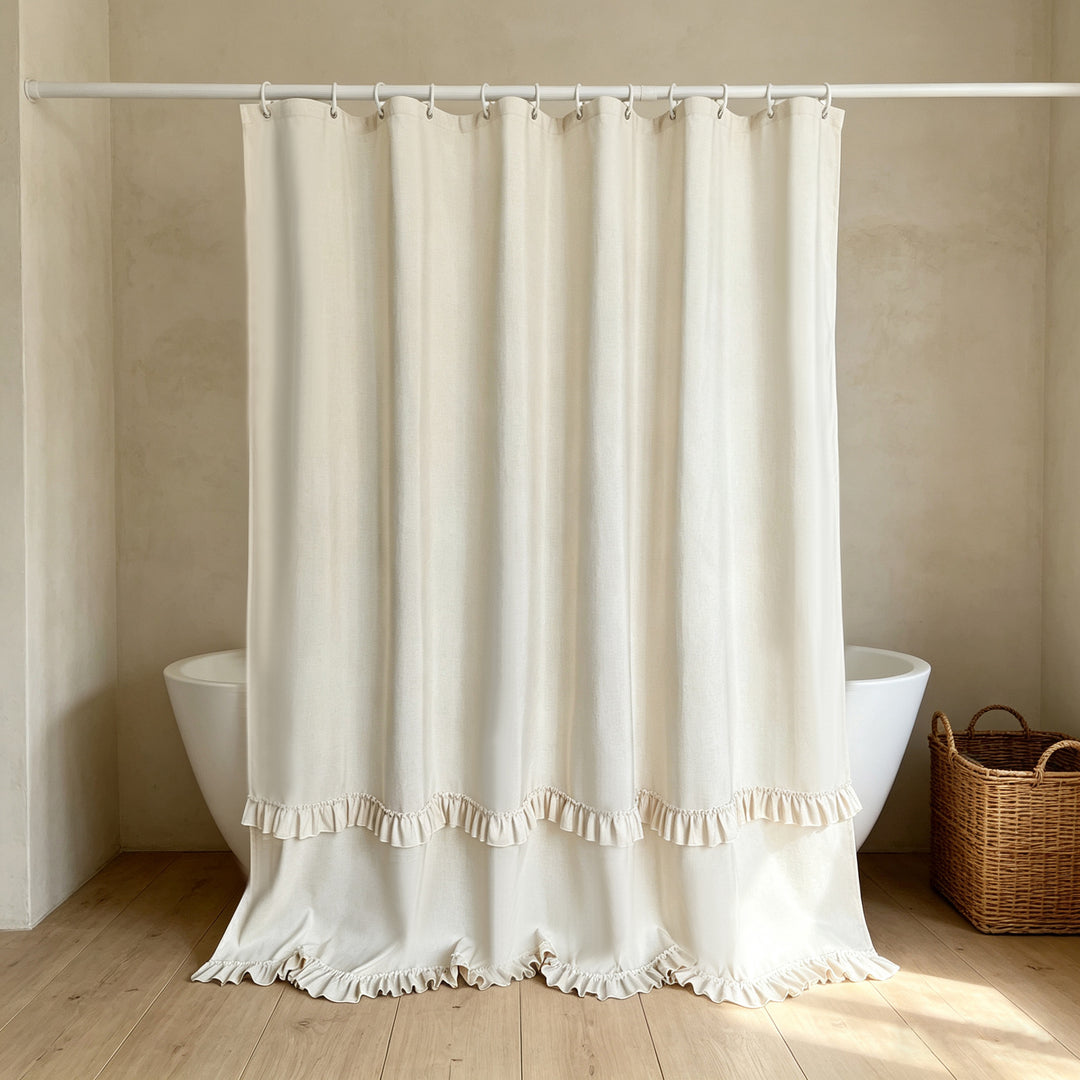 Eleganter geraffter Duschvorhang Skanto