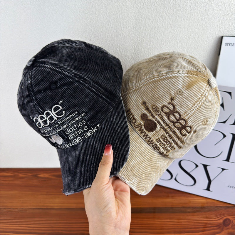 Damen Distressed Cord Baseballkappe Skanto