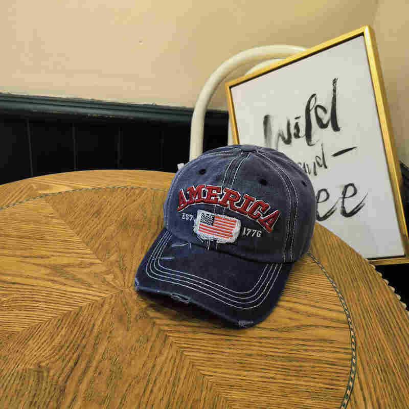 Unisex Distressed Baseballkappe im Vintage-Stil Skanto