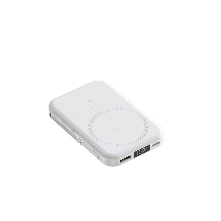 Tragbare Qi-Powerbank mit Digitalanzeige Skanto