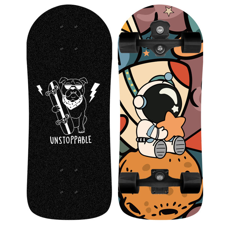 Skateboard Skanto mit Einhorn-Grafik