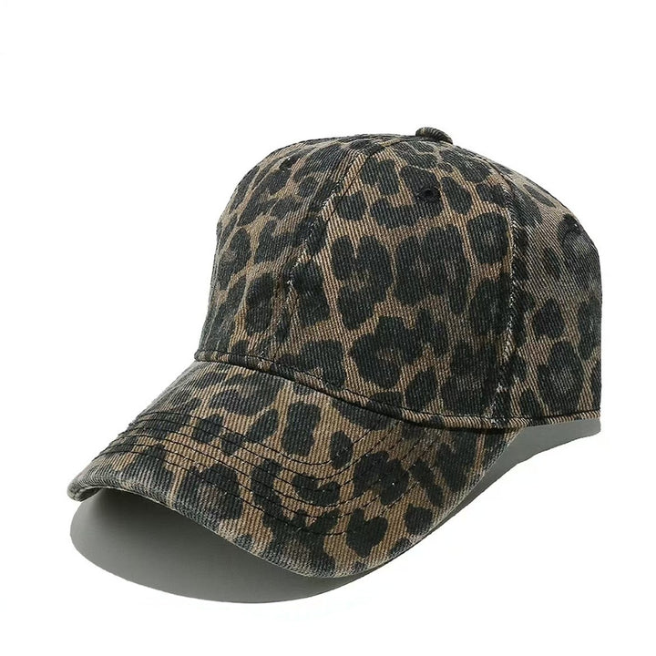 Damen stylische Baseballkappe mit Animal-Print Skanto