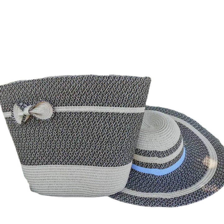 Eleganter Sonnenhut mit breiter Krempe und dezentem Streifenmuster Skanto