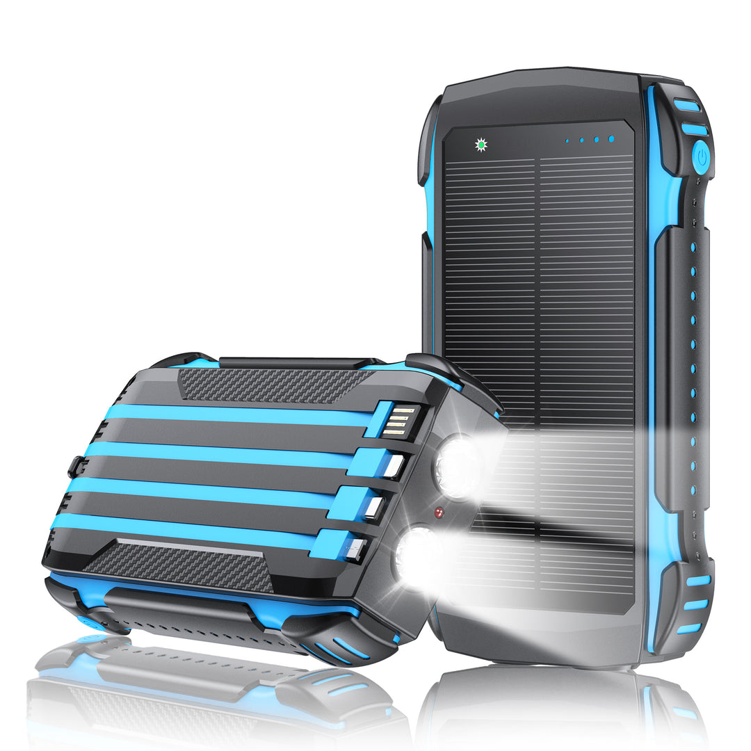 Robuste Solar-Powerbank mit integrierter LED-Beleuchtung Skanto
