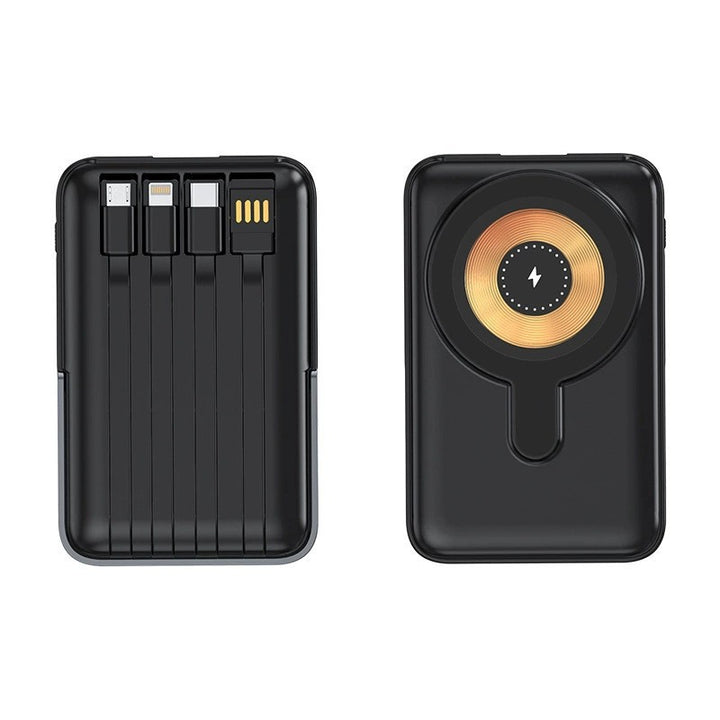 Tragbare Powerbank mit multifunktionalen Ladekabeln Skanto