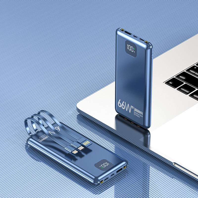 Kompakte Powerbank mit integrierten Schnellladeanschlüssen Skanto
