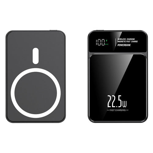 Tragbare Powerbank mit kabelloser Ladefunktion und digitaler Temperaturanzeige Skanto