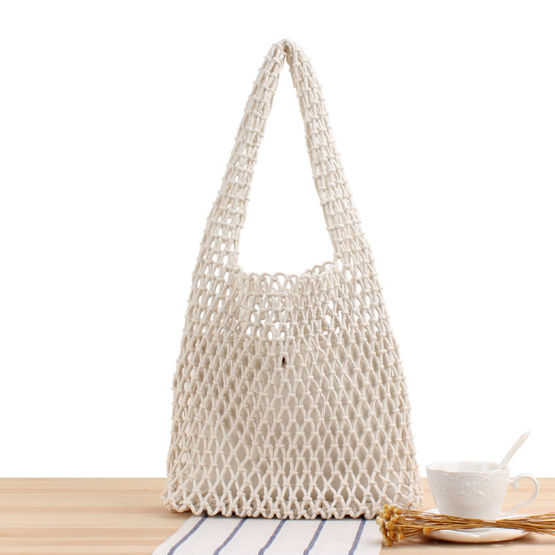 Netztasche Handgemacht Naturmaterial Skanto