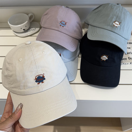 Bestickte Baseball Cap mit Cartoon-Motiv für Damen Skanto