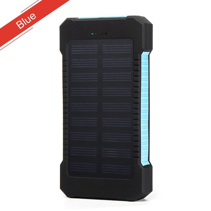 Solarbetriebene Powerbank mit integriertem Kompass und Karabinerhaken Skanto