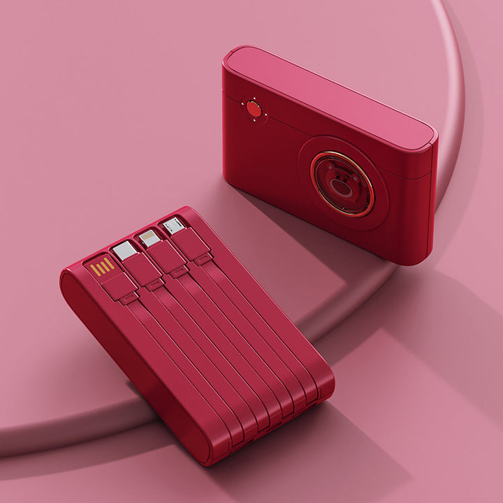 Tragbare Powerbank mit integriertem Kabelsystem und innovativen Ladefunktionen Skanto