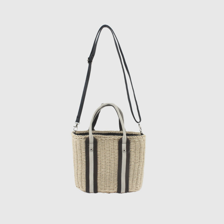 Moderne Handtasche im Korbflecht-Design Skanto