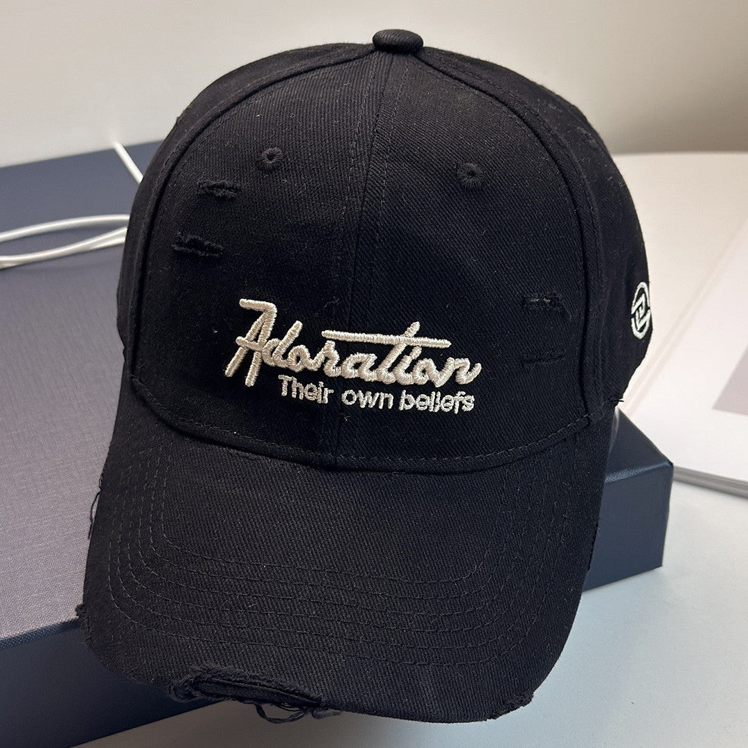 Damen bestickte Baseball Cap im Used-Look Skanto