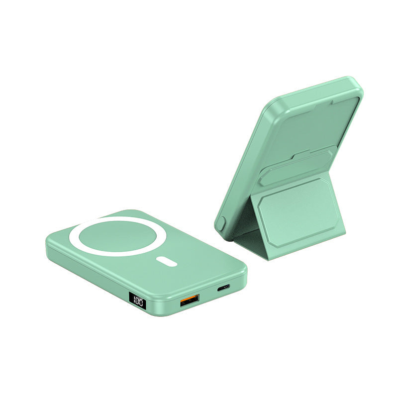 Tragbare Powerbank mit integriertem Ständer und LCD-Anzeige Skanto
