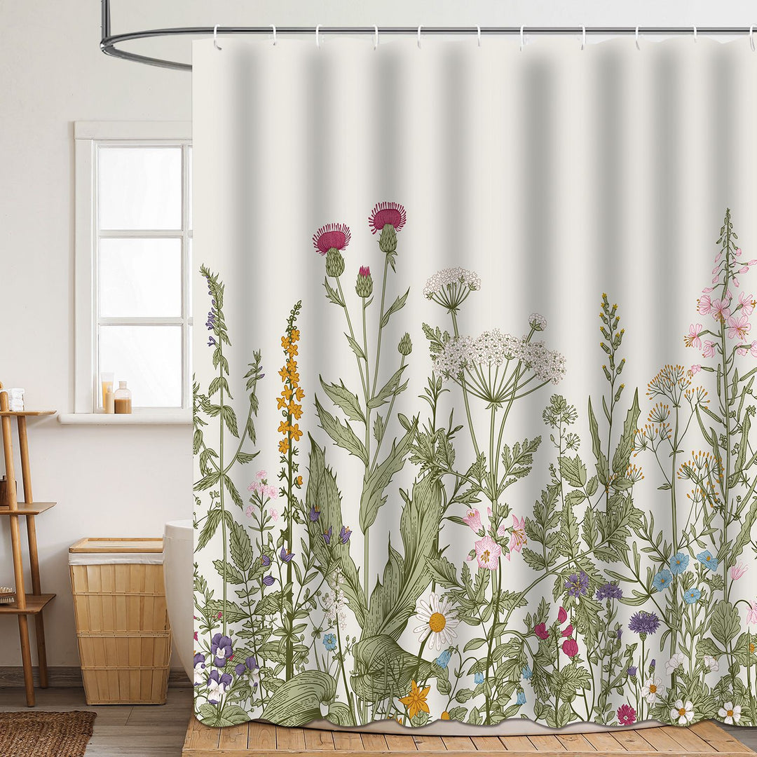 Duschvorhang Skanto mit Blumenmuster