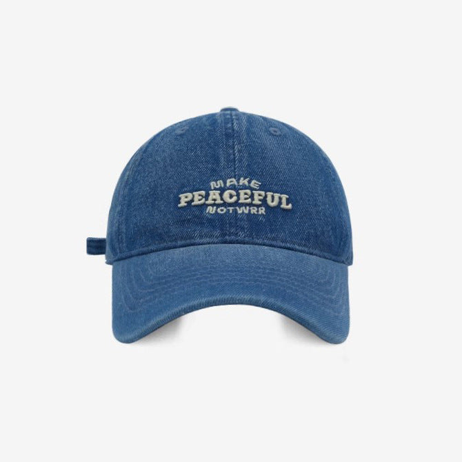 Damen Denim-Cap im Used-Look, bestickt, Skanto