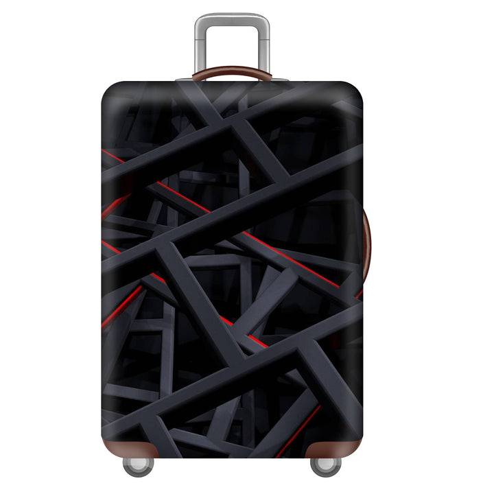 Unisex großer Hartschalenkoffer mit robustem Trolleygriff und elastischem Design-Schutzüberzug im Superhelden-Design Skanto