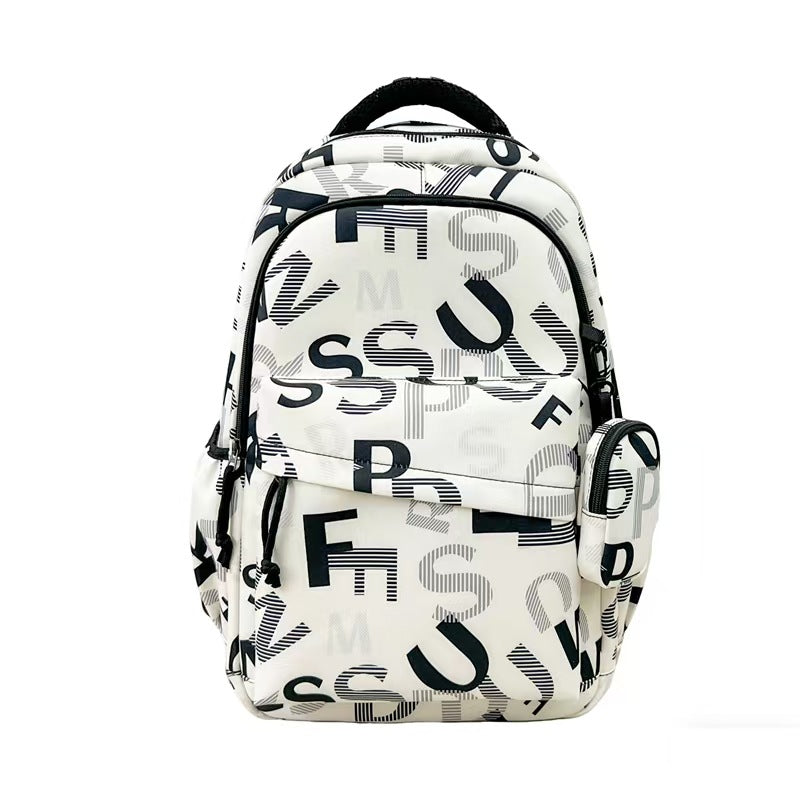 Stilvoller Rucksack mit Grafik-Buchstaben Skanto