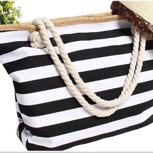 Strandtasche mit maritimem Streifen-Design Skanto