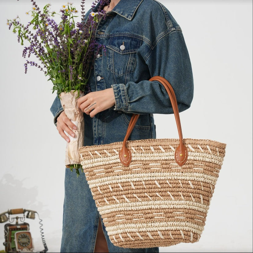Strandtasche aus gewebtem Naturmaterial Skanto