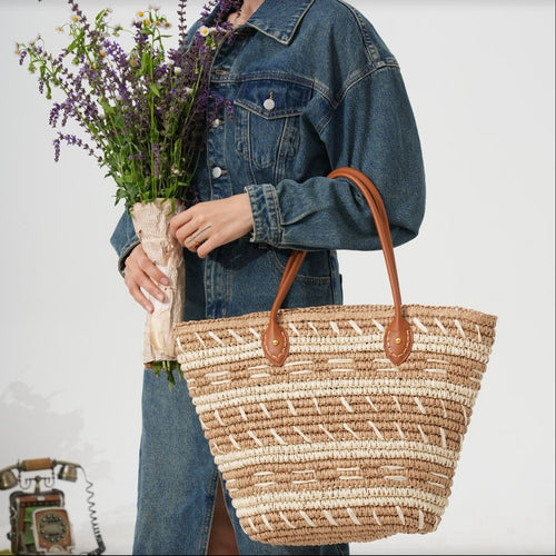 Strandtasche aus gewebtem Naturmaterial Skanto