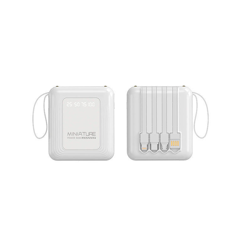 Kompakte Powerbank mit integriertem Kabel und digitaler Ladeanzeige Skanto