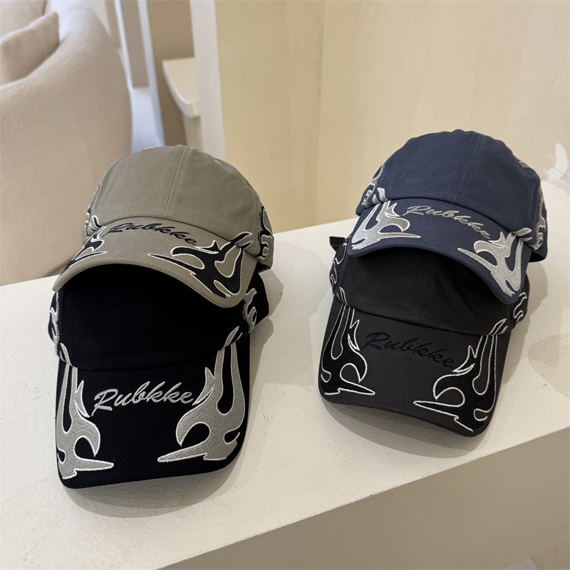 Herren-Baseballkappe mit grafischer Flammenstickerei Skanto