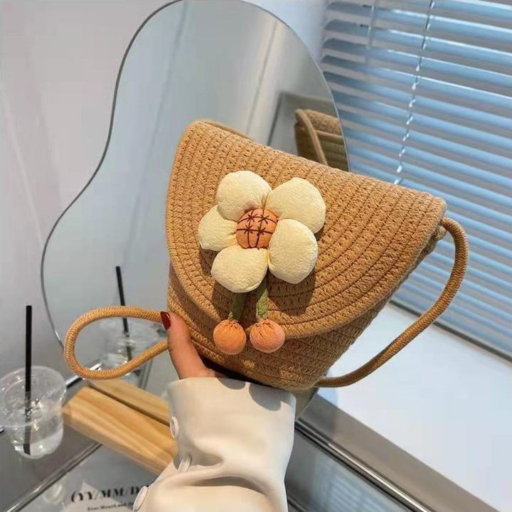 Handtasche mit 3D-Blumenapplikation Skanto