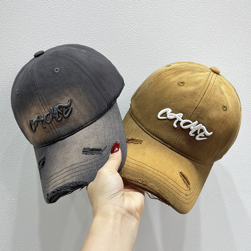 Herren Distressed Baseballkappe mit Frontstickerei Skanto