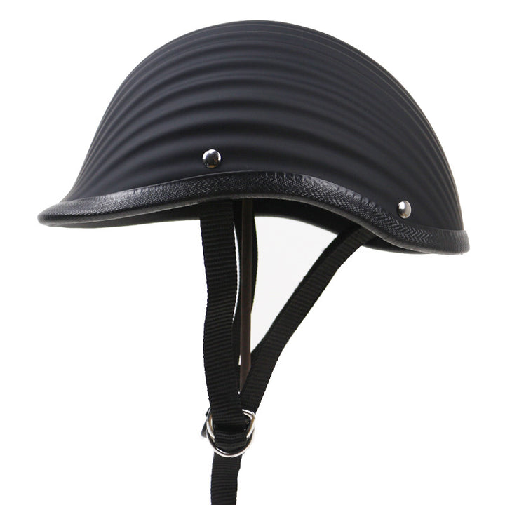 Klassischer gerippter Motorradhelm Skanto