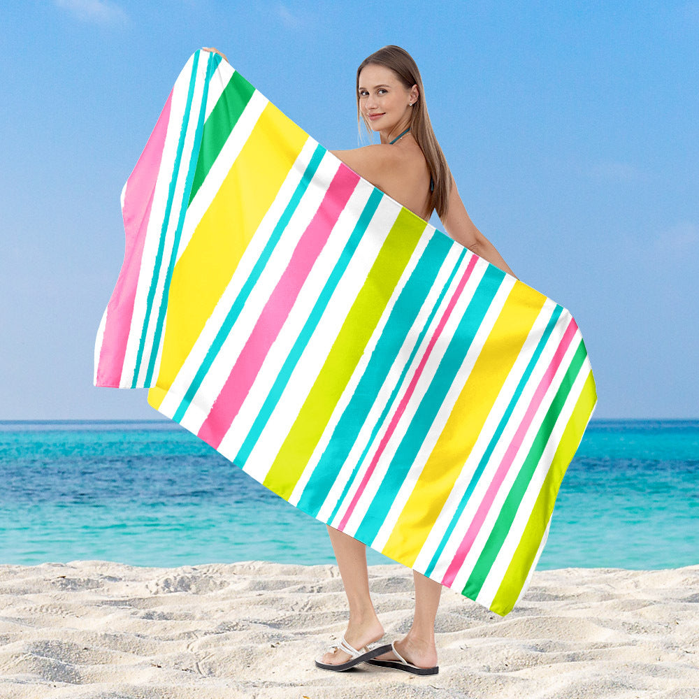 Strandtuch mit moderner, breiter Streifenstruktur Skanto