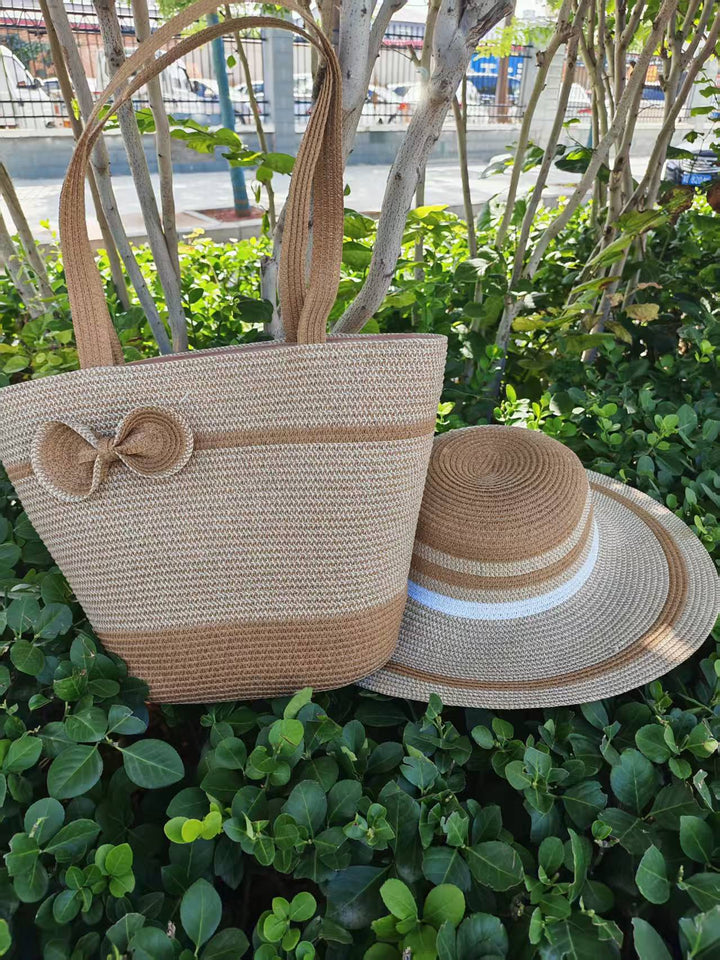 Eleganter Sonnenhut mit breiter Krempe und dezentem Streifenmuster Skanto