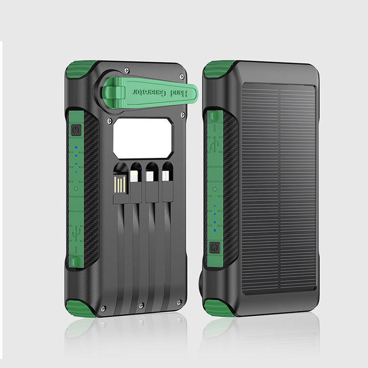 Solarbetriebene Powerbank mit mehreren Ladeanschlüssen und LED-Anzeige Skanto