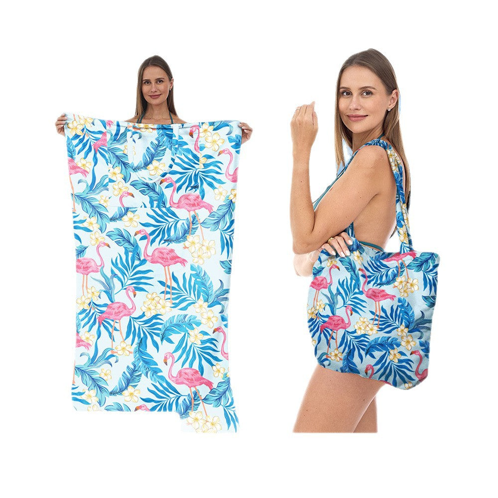 Strandtuch mit elegantem Blumenmuster Skanto