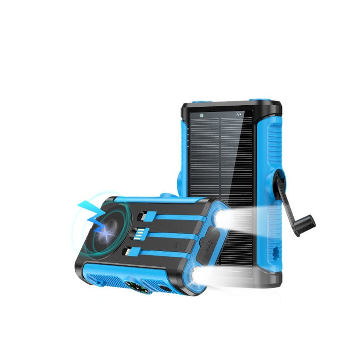 Tragbare Solar-Powerbank mit integriertem Handkurbel-Ladegerät Skanto