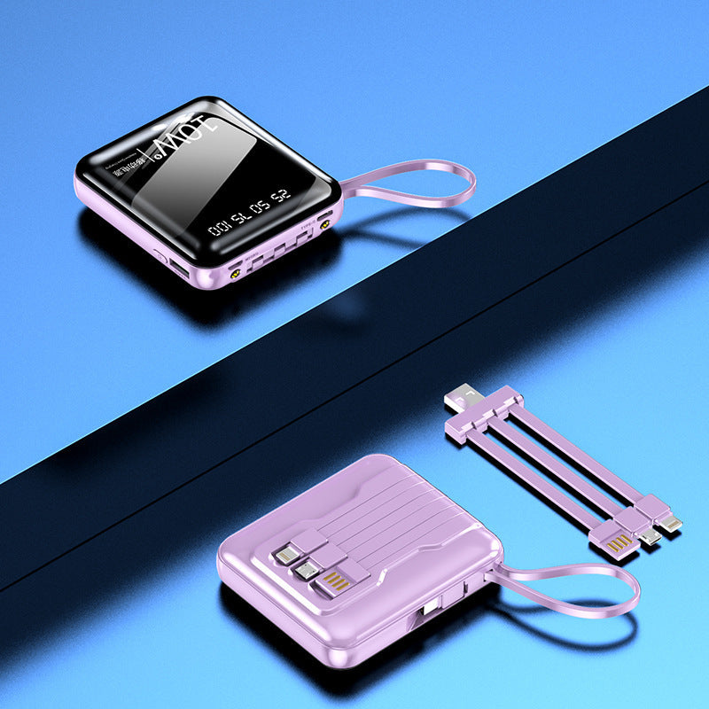 Tragbare Powerbank mit Digitalanzeige und multifunktionalem Kabel Skanto