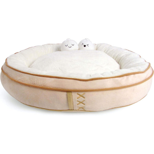 Plüsch-Hundebett mit Tiermotiv