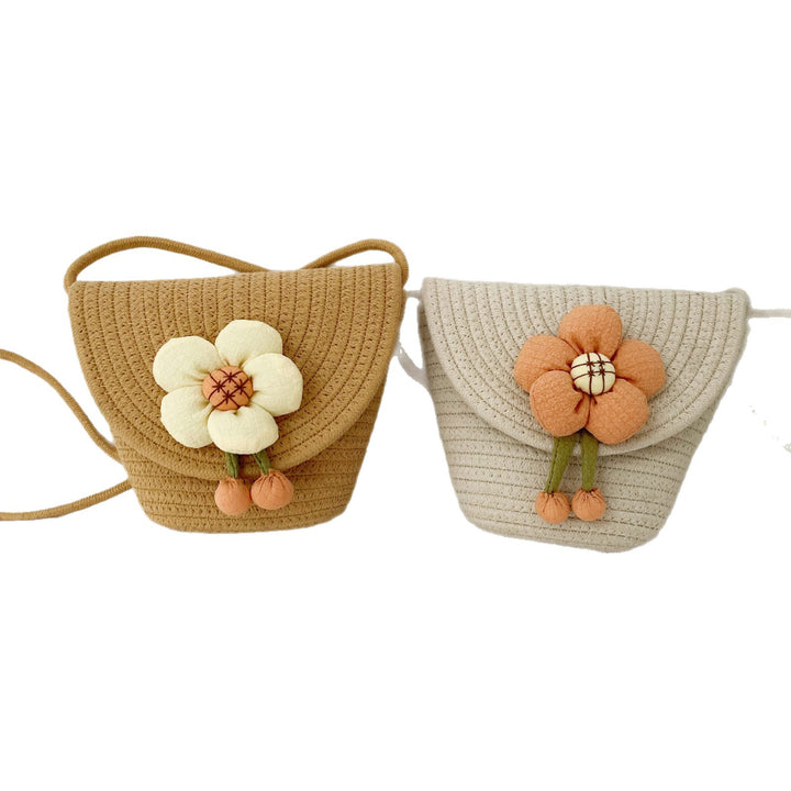 Handtasche mit 3D-Blumenapplikation Skanto