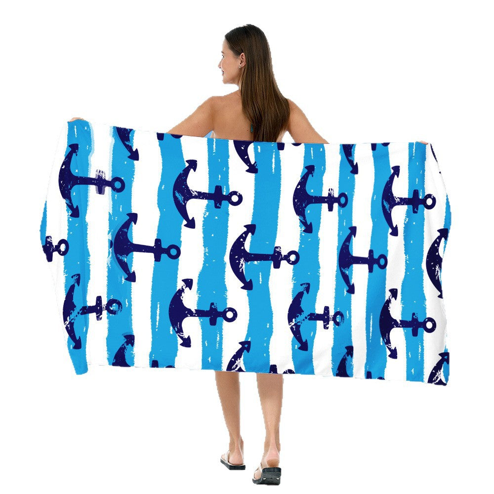 Strandtuch mit hellem Salamander- und Eiscreme-Design Skanto