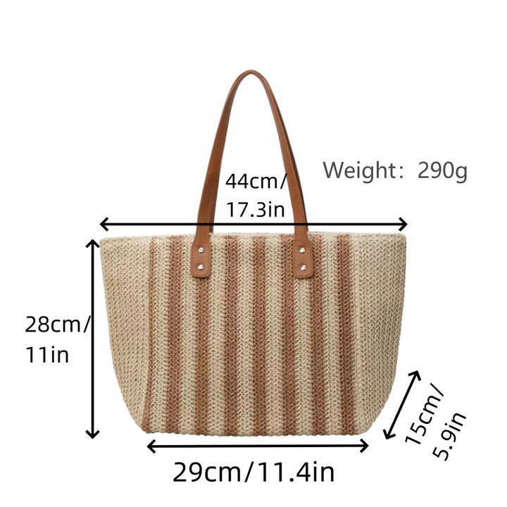 Geräumige Shopper-Tasche mit Lederakzenten Skanto