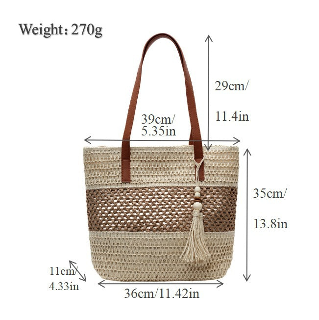 Strandtasche mit dekorativem Quastenanhänger Skanto